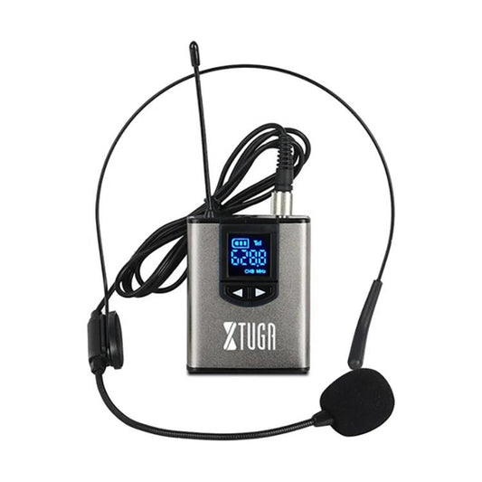Micrófono inalámbrico de solapa de diadema XTUGA A2 UHF con transmisor de cuerpo, A2