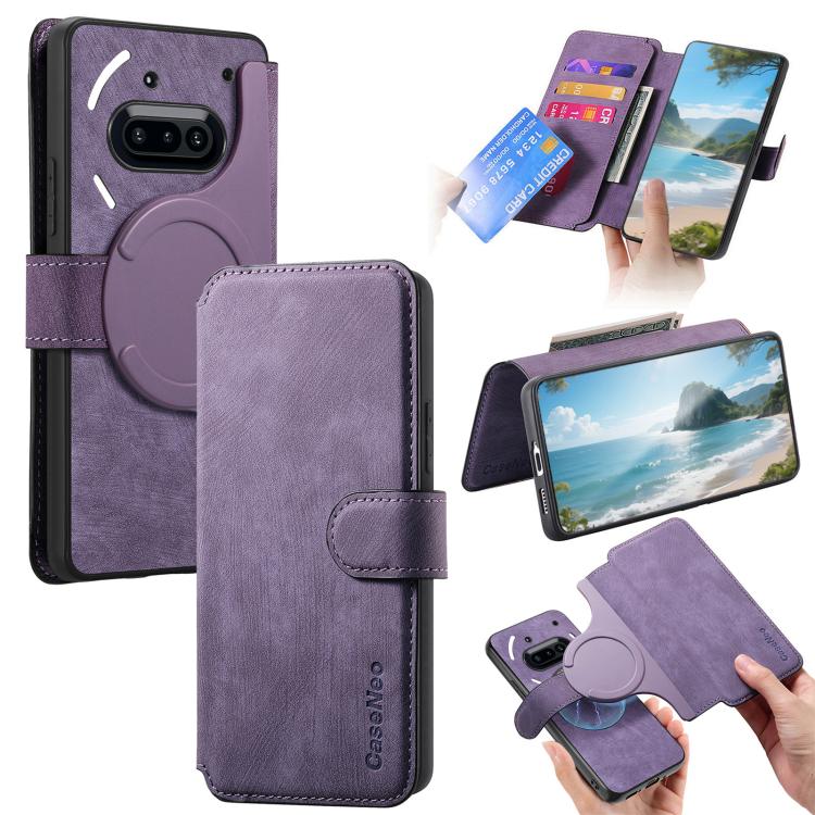 CaseNeo MagSafe RFID Anti-theft Retro Leather Phone Case
