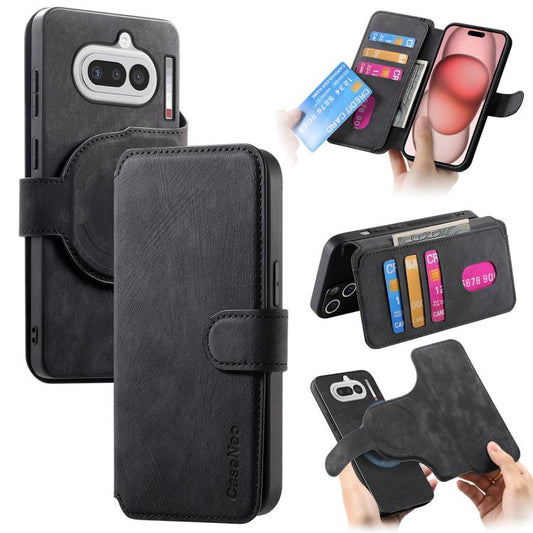 CaseNeo MagSafe RFID Anti-theft Retro Leather Phone Case, For Nothing Phone 4a, For Nothing CMF Phone 2 Pro, For Nothing Phone 3a