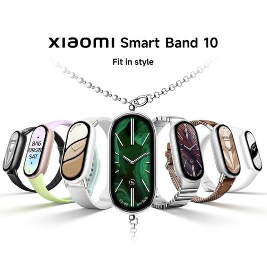 Original Xiaomi Smart Band 10, 1,72 Zoll AMOLED-Bildschirm 5ATM Wasserdichte Smartwatch, Unterstützung Blutsauerstoff / Herzfrequenzmesser, Smart Band 10 Schwarz, Smart Band 10 Silber, Smart Band 10 Roségold