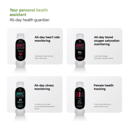 Original Xiaomi Smart Band 10, 1.72 inch AMOLED Screen 5ATM Waterproof Smart Watch, Support Blood Oxygen / Heart Rate Monitor