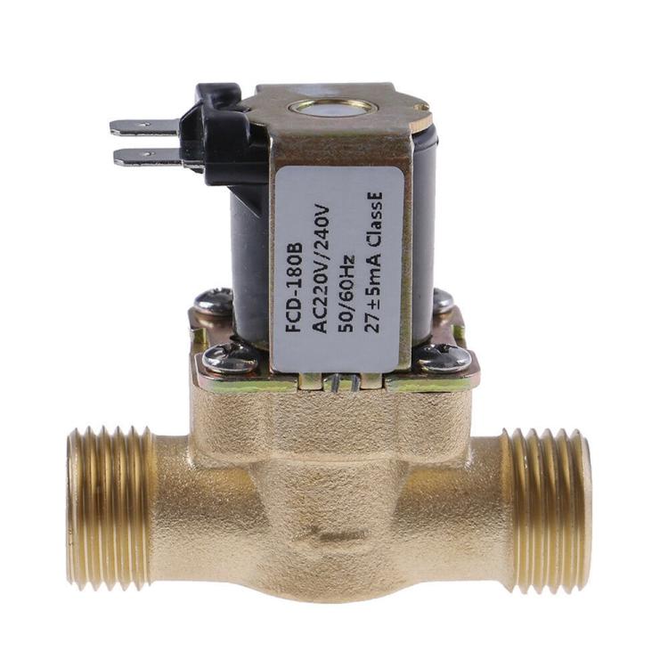 Copper 1/2 inch Solenoid Valve, Pressurized Water Inlet Valve, Solar Water Heater Valve, AC 220V, DC 12V, DC 24V