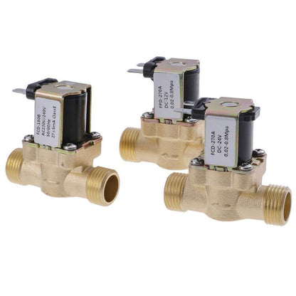 Copper 1/2 inch Solenoid Valve, Pressurized Water Inlet Valve, Solar Water Heater Valve, AC 220V, DC 12V, DC 24V