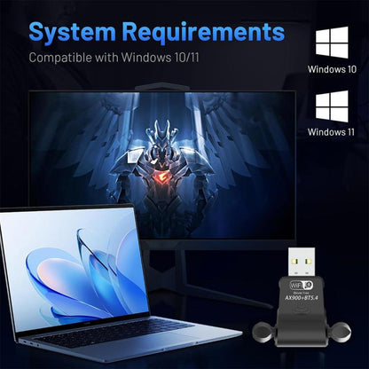 RE-902 External Dual Antenna Bluetooth WiFi 2 in 1 Computer Driver-free USB Network Adapter, RE-902