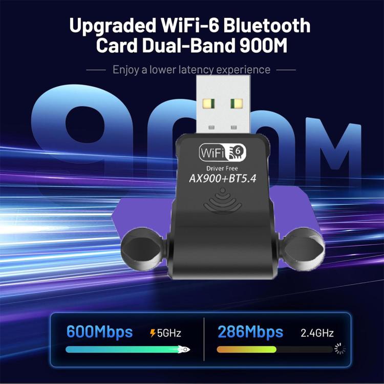 RE-902 External Dual Antenna Bluetooth WiFi 2 in 1 Computer Driver-free USB Network Adapter, RE-902