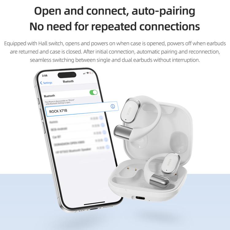 ROCK X718 RAU0783 Bluetooth 5.4 Wireless Ear-Hugs Earphones