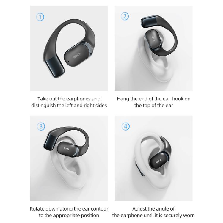 ROCK X718 RAU0783 Bluetooth 5.4 Wireless Ear-Hugs Earphones