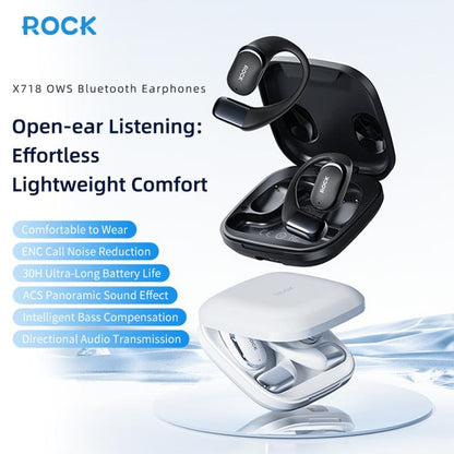 ROCK X718 RAU0783 Bluetooth 5.4 Wireless Ear-Hugs Earphones