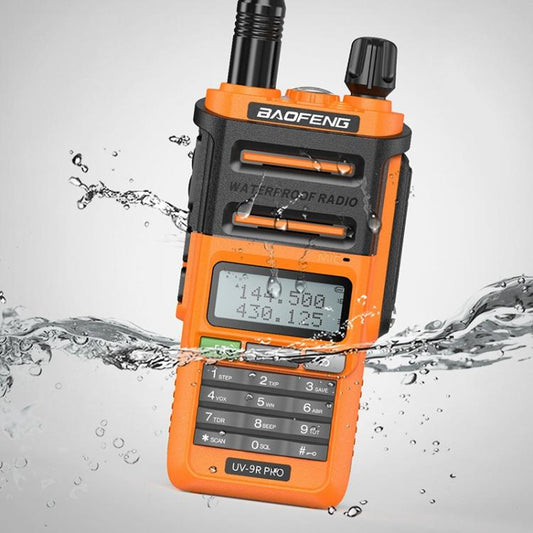 Baofeng UV-9R PRO Dot Matrix LCD Screen IP57 Waterproof Handheld Analog Walkie Talkie, EU Plug, US Plug
