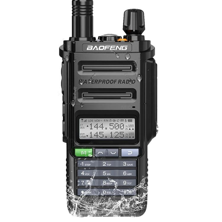 Baofeng UV-9R PRO Dot Matrix LCD Screen IP57 Waterproof Handheld Analog Walkie Talkie, EU Plug, US Plug