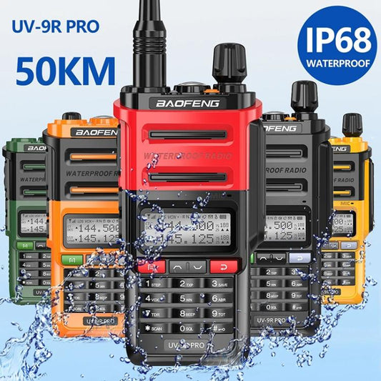 Baofeng UV-9R PRO Dot Matrix LCD Screen IP57 Waterproof Handheld Analog Walkie Talkie, EU Plug, US Plug