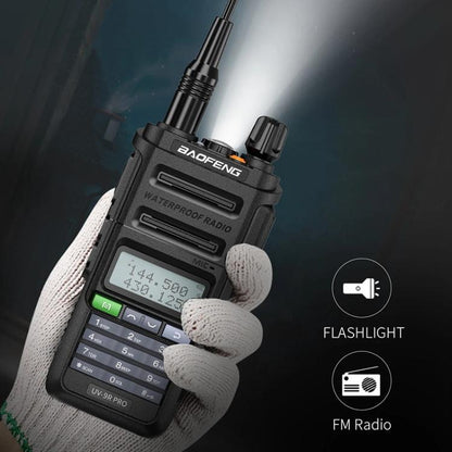 Baofeng UV-9R PRO Dot Matrix LCD Screen IP57 Waterproof Handheld Analog Walkie Talkie, EU Plug, US Plug