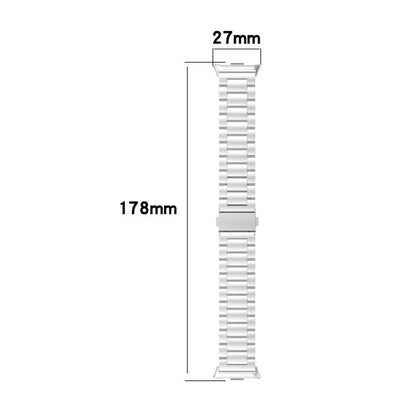 Tri-beads Flat Buckle Titanium Alloy Watch Band, For Xiaomi Band 10 Pro / Redmi Watch 6, For Xiaomi Band 9 / 8, For Redmi Watch 3 Lite / 3 Active