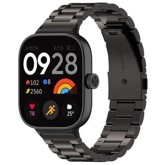 Tri-beads Flat Buckle Titanium Alloy Watch Band, For Xiaomi Band 10 Pro / Redmi Watch 6, For Xiaomi Band 9 / 8, For Redmi Watch 3 Lite / 3 Active