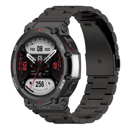 Tri-beads Flat Buckle Titanium Alloy Watch Band, For Huami Amazfit T-REX 3 A2322, For Huami Amazfit Active Edge A2212 / A2213, For Huami Amazfit T-Rex 2, For Huami Amazfit T-Rex Pro A1918
