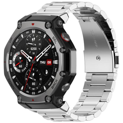 Tri-beads Flat Buckle Titanium Alloy Watch Band, For Huami Amazfit T-REX 3 A2322, For Huami Amazfit Active Edge A2212 / A2213, For Huami Amazfit T-Rex 2, For Huami Amazfit T-Rex Pro A1918