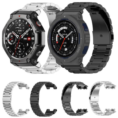 Tri-beads Flat Buckle Titanium Alloy Watch Band, For Huami Amazfit T-REX 3 A2322, For Huami Amazfit Active Edge A2212 / A2213, For Huami Amazfit T-Rex 2, For Huami Amazfit T-Rex Pro A1918