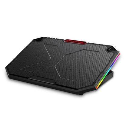 NUOXI YL-018 5-Core Fans Ultra-quiet Laptop Cooler RGB Light Cooling Holder, YL-018