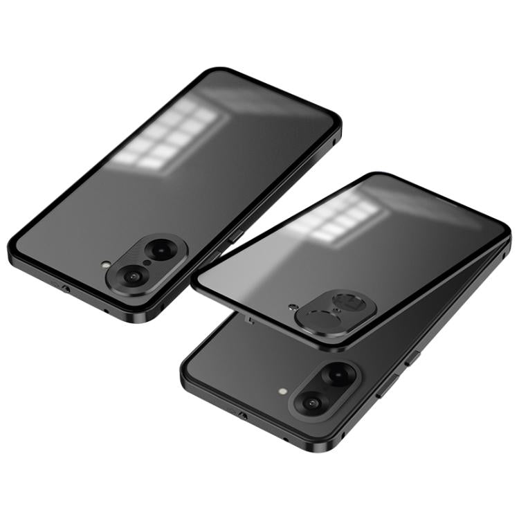 Snap Buckle Single-sided Metal Frame Frosted Phone Case