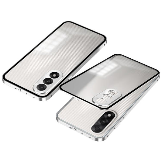 Snap Buckle Single-sided Metal Frame Frosted Phone Case