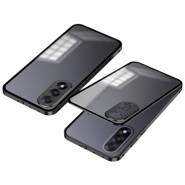 Snap Buckle Single-sided Metal Frame Frosted Phone Case