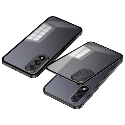 Snap Buckle Single-sided Metal Frame Frosted Phone Case