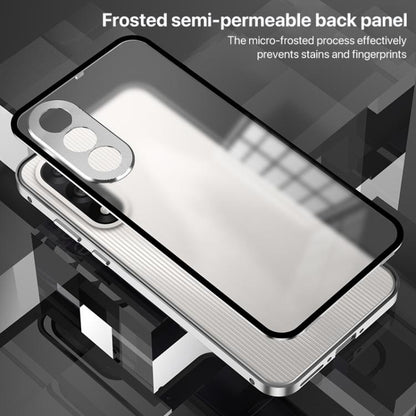 Snap Buckle Single-sided Metal Frame Frosted Phone Case