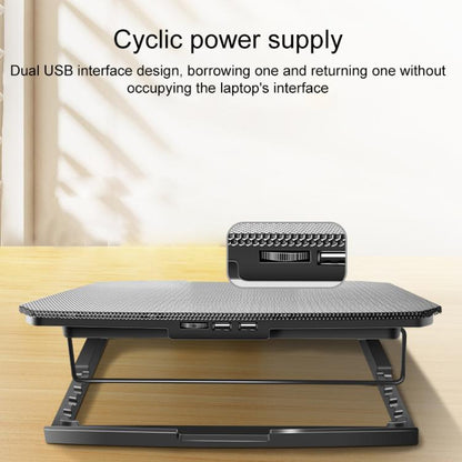 NUOXI 4-Speed Adjustable 8-Core Large Fan Laptop Cooler, NUOXI 4-Speed