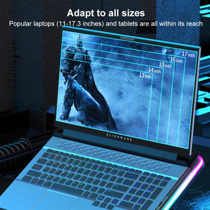 NUOXI F36-5 6-Speed Adjustable 5 Fan Laptop Cooler with RGB, NUOXI F36-5