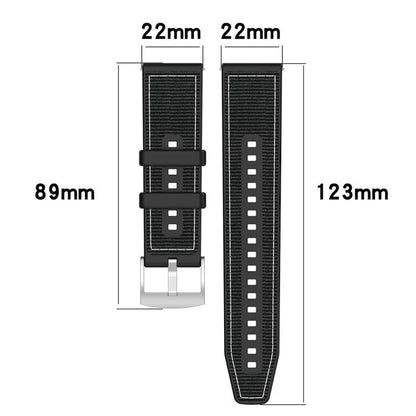 xDfind Hybrid Nylon Braid Silicone Watch Band, 22mm For Garmin Forerunner 570 47mm/935/945, 20mm For Garmin Forerunner 570 42mm/245/645, 20mm For Garmin?Vivomove?Sport/Vivoactive5/3, 22mm For Garmin Venu 3 / Vivoactive 4                                ...