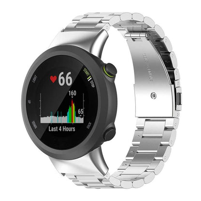 Tri-beads Flat Buckle Titanium Alloy Watch Band, For Garmin forerunner 45 / 45S / Swim 2, For Garmin Forerunner 35 / 30