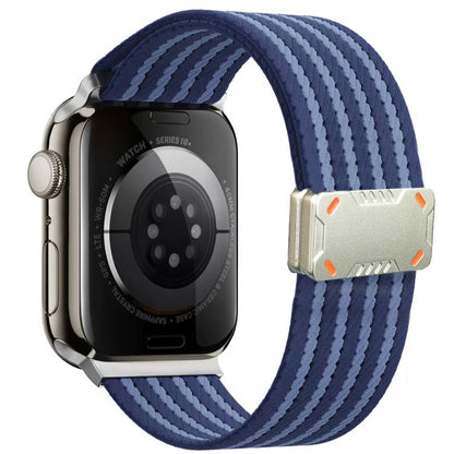 Mecha Armor Magnetic Buckle Nylon Watch Band, For Apple Watch 46mm / 49mm / 45mm / 44mm, For Apple Watch 42mm / 41mm / 40mm / 38mm