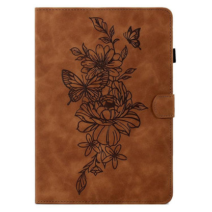 Peony Butterfly Embossed Leather Smart Tablet Case, For Xiaomi Redmi Pad 2