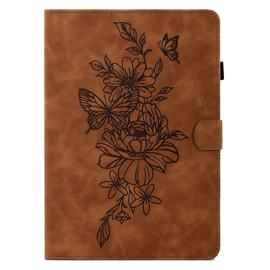 Peony Butterfly Embossed Leather Smart Tablet Case, For Xiaomi Redmi Pad 2