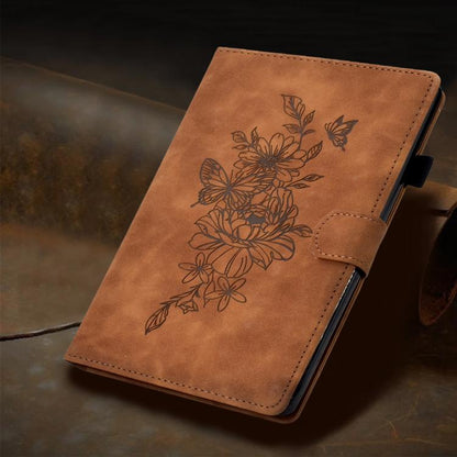 Peony Butterfly Embossed Leather Smart Tablet Case, For Xiaomi Redmi Pad 2