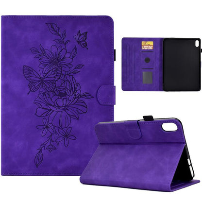Peony Butterfly Embossed Leather Smart Tablet Case, For Xiaomi Redmi Pad 2