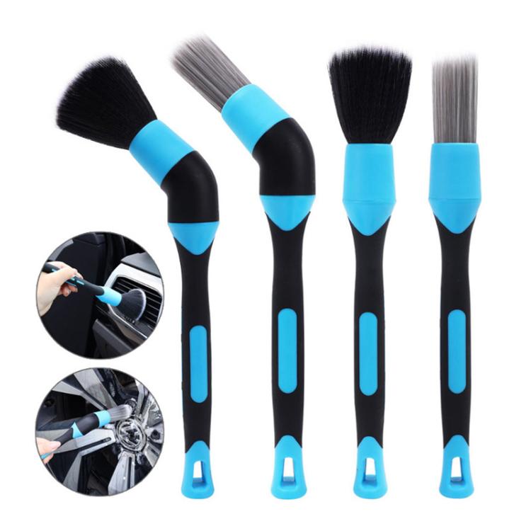 3pcs / Set Car Soft Bristle Cleaning Brush, with Elbow