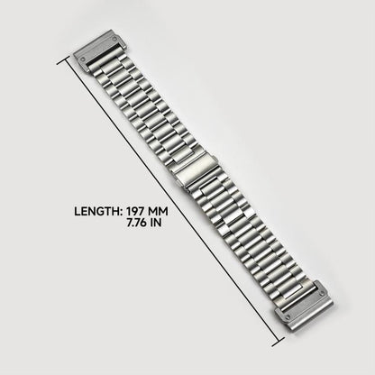 Tri-beads Flat Buckle Titanium Alloy Watch Band, Tactix Connector, For Garmin 26mm, For Garmin 22mm, For Garmin 20mm