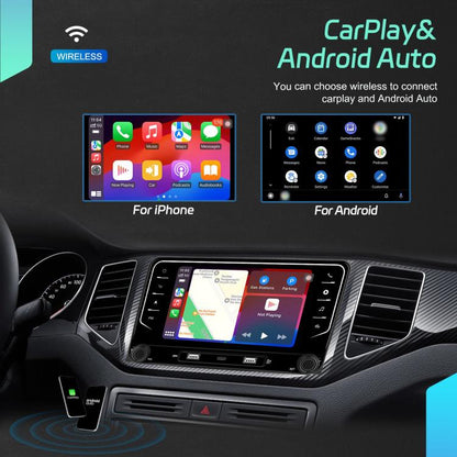 For Volkswagen Android 15 7 inch Wireless CarPlay Car Player Central Control Navigation Machine, Standard, Standard+AHD+Microphone