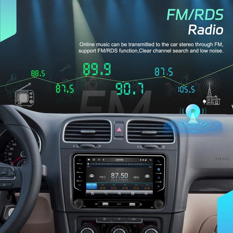 For Volkswagen Android 15 7 inch Wireless CarPlay Car Player Central Control Navigation Machine, Standard, Standard+AHD+Microphone