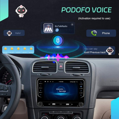 For Volkswagen Android 15 7 inch Wireless CarPlay Car Player Central Control Navigation Machine, Standard, Standard+AHD+Microphone