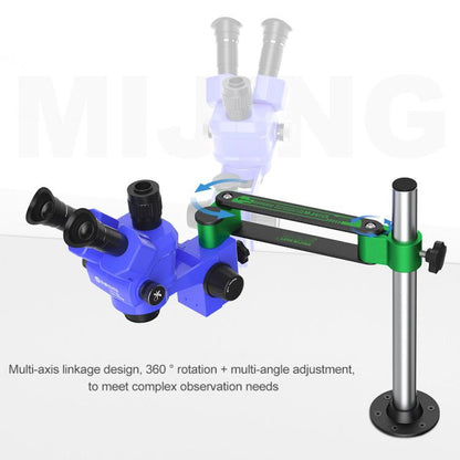 Mijing MJ4015 360 Universal Rotation Telescopic Folding Microscope Metal Bracket Arm, Mijing MJ4015