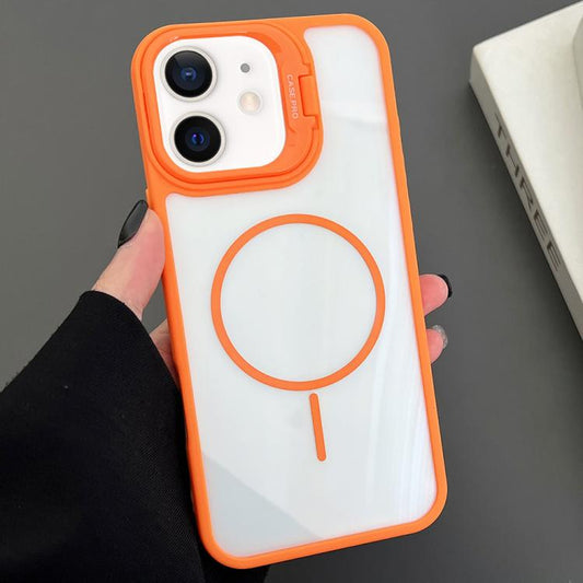 PC Lens Holder MagSafe Magnetic Phone Case, For iPhone 11