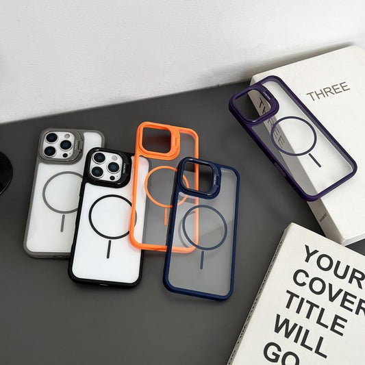 PC Lens Holder MagSafe Magnetic Phone Case, For iPhone 11