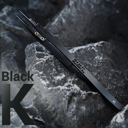 2uul TW32 Black K Flat Tip ESD-Safe Ceramic Tweezers, 2uul TW32