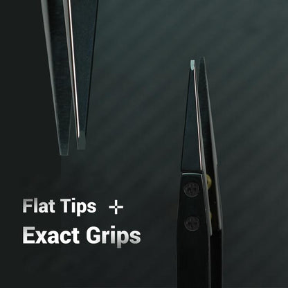 2uul TW32 Black K Flat Tip ESD-Safe Ceramic Tweezers, 2uul TW32