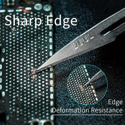 2uul 100 in 1 DA18 BB Shark Blade Series High-Carbon Steel No.11 Blade, 2uul DA18