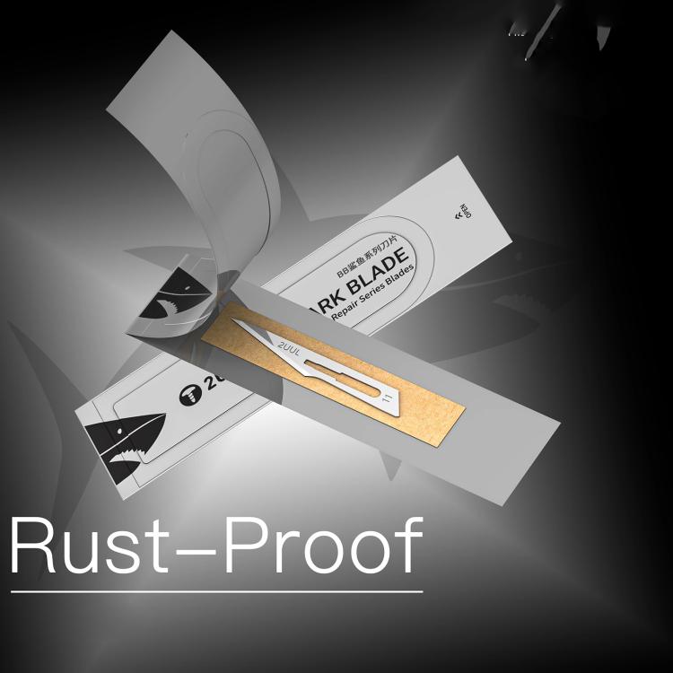 2uul 100 in 1 DA18 BB Shark Blade Series High-Carbon Steel No.11 Blade, 2uul DA18