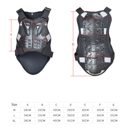 GHOST RACING GH-HJY08 Motorcycle Armor Vest Chest Protector Riding Hard Shell Clothes, L, XL