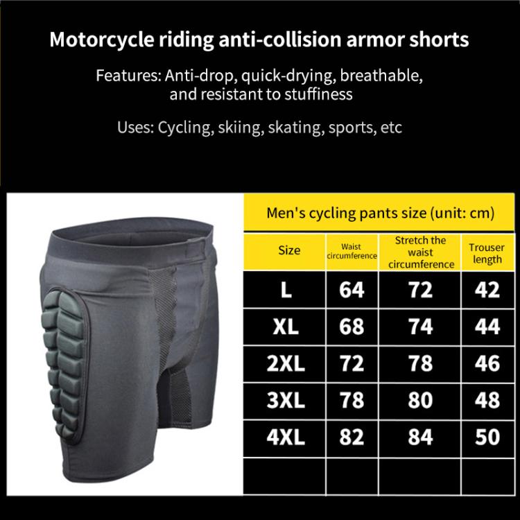 GHOST RACING GH-YW094 Pantalon de protection pour hanches de moto tout-terrain, L, XL, XXL, XXXL